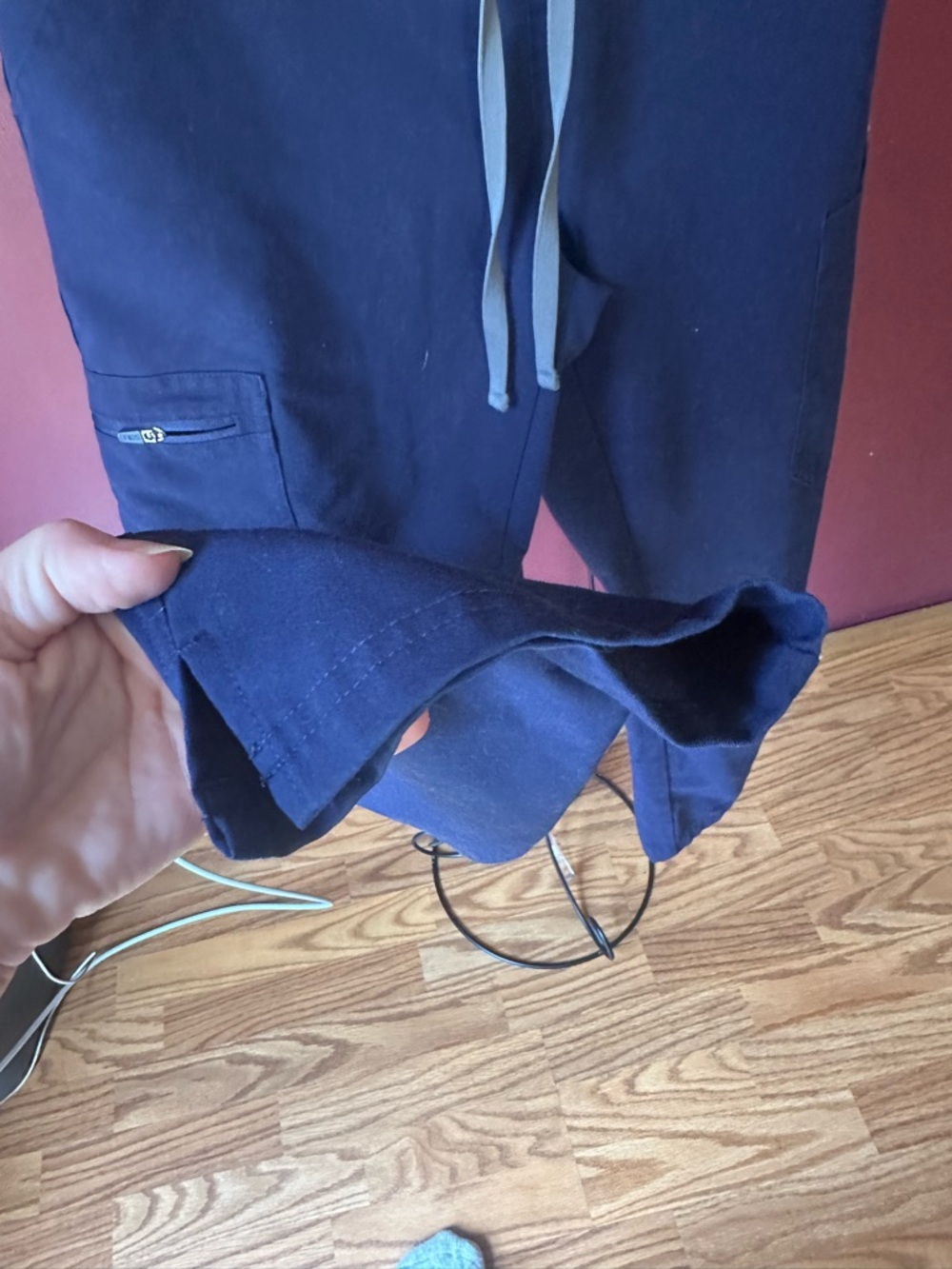 Figs Navy Drawstring Cargo Sweatpants - Picture 8 of 13